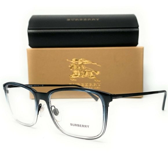 Burberry Men's Blue Gradient Rectangle Eyeglasses - Picture 1 of 3